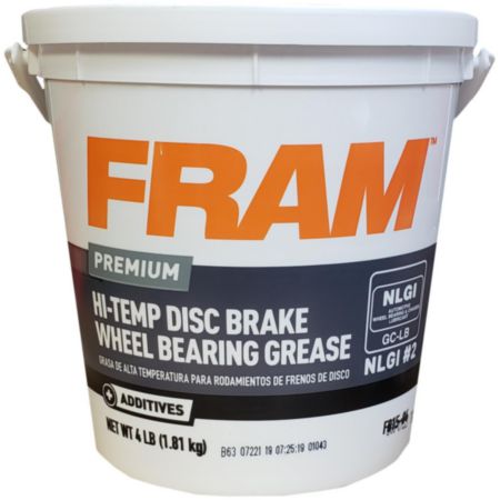 FRAM Hi-Temp Disc Brake Wheel Bearing Grease - 4 LB, 4 lb tub F815-04