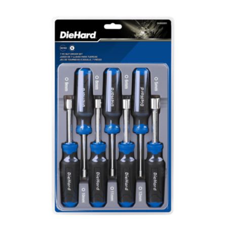 Load image into Gallery viewer, DieHard 7-Piece Metric Nut Driver Set with Soft Grip Handles DH50051
