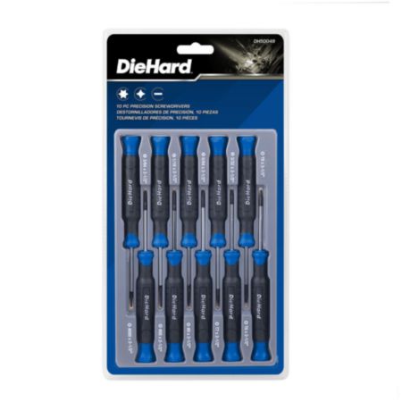 Load image into Gallery viewer, DieHard 10-Piece Precision Screwdriver Set with Finger Control Caps DH50049
