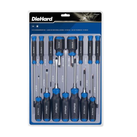 Load image into Gallery viewer, DieHard Screwdriver Set, Slotted and Phillips, 15-Piece DH50055
