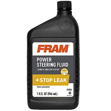 FRAM Power Steering Fluid with Stop Leak , 1 quart bottle F590SL