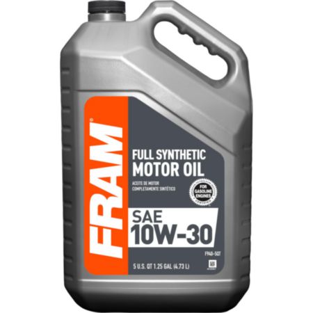 Fram 10W30 Full Synthetic Motor Oil, 5 quart bottle F940-5QT