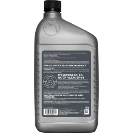 Fram 0W16 Full Synthetic Motor Oil - F916