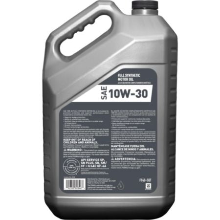 Fram 10W30 Full Synthetic Motor Oil, 5 quart bottle F940-5QT