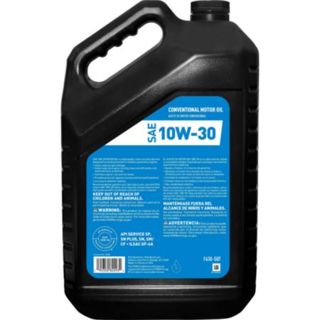 Fram 10W30 Conventional Motor Oil, 5 quart bottle - F630-5QT