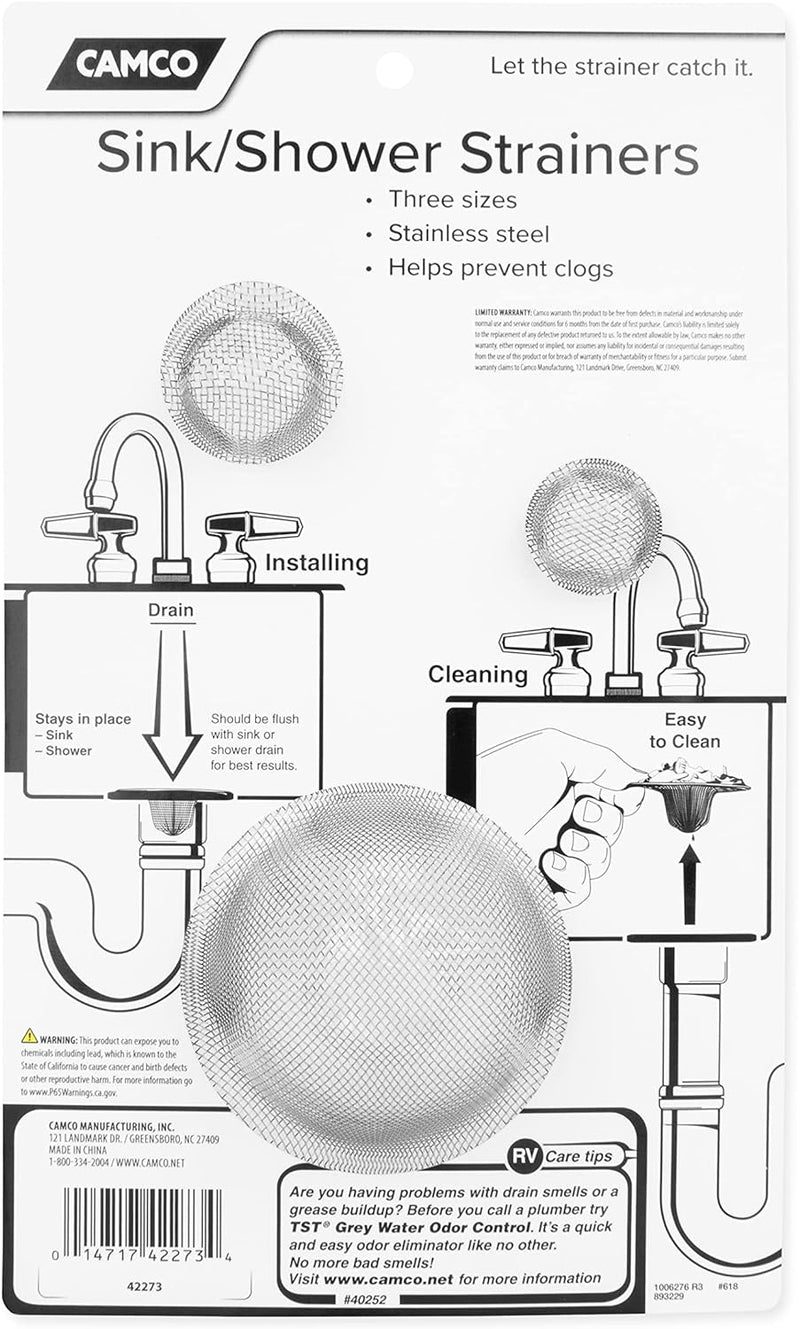 Load image into Gallery viewer, Camco Sink and Shower Drain Strainers - 42273
