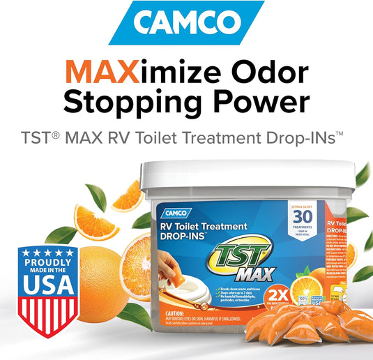 Camco TST MAX Camper / RV Toilet Treatment Drop-INs - 41183