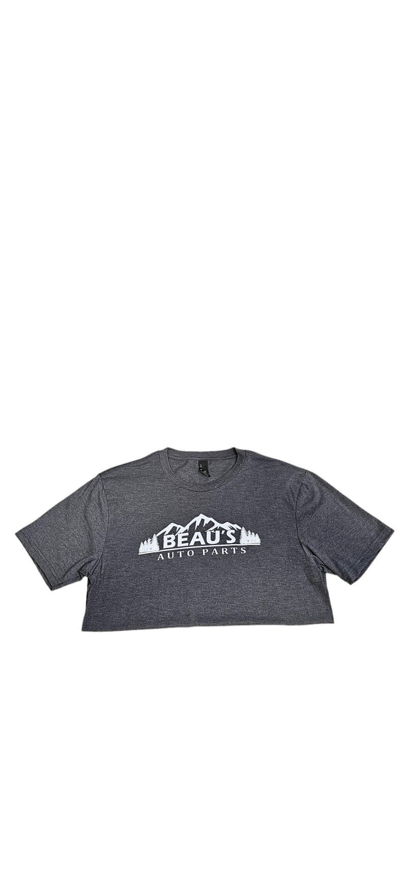 Load image into Gallery viewer, Gray Beau&#39;s Auto Parts T-shirt 50/50 blend
