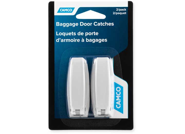 Load image into Gallery viewer, Camco White RV Baggage Door Catch - 44173
