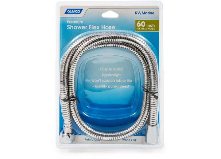 Load image into Gallery viewer, Camco RV/Marine 60&quot; Flexible Replacement Shower Head Hose (Chrome) -43716
