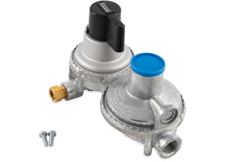 Load image into Gallery viewer, Camco Propane Double-Stage Auto-Changeover Regulator - 59005
