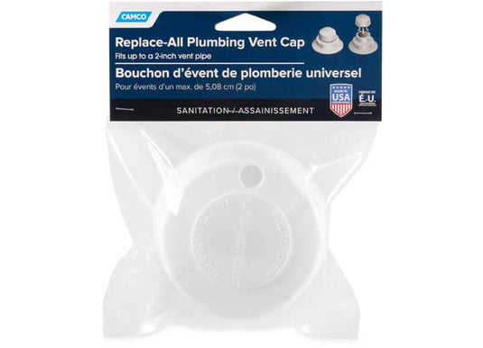 Camco Replacement Plumbing Vent Cap - Polar White -  40034