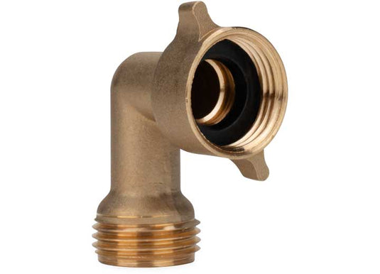 Camco 90-Degree Hose Elbow For RVs - Solid Brass Construction-22505