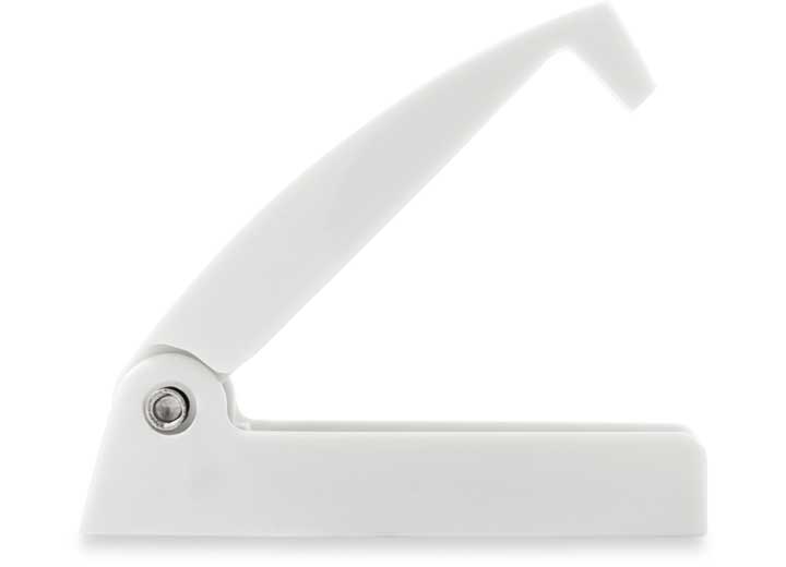 Load image into Gallery viewer, Camco White RV Baggage Door Catch - 44173
