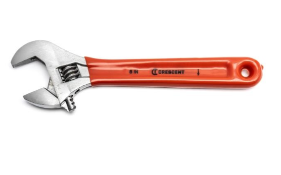 Load image into Gallery viewer, Adjustable Wrench- 8&quot; Chrome w/ Cushioned Grip
