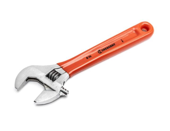 Load image into Gallery viewer, Adjustable Wrench- 8&quot; Chrome w/ Cushioned Grip
