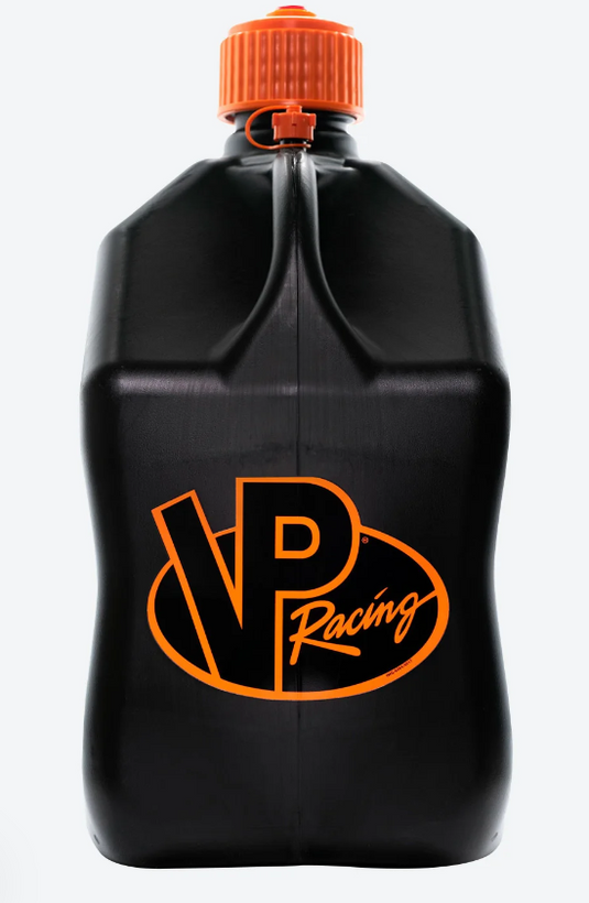 VP Racing 5.5gal Orange and Black fuel jug with 14in hose 3852