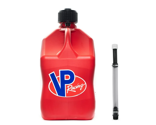 VP Racing 5.5gal Red fuel jug with 14in hose 3512