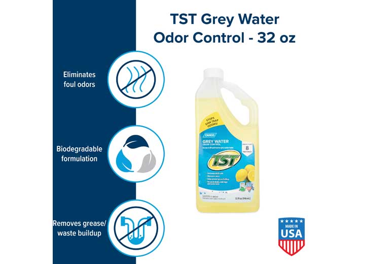 Load image into Gallery viewer, Camco RV Trailer Camper Sanitation Tst Grey Water Odor Control 32 Oz. - 40252
