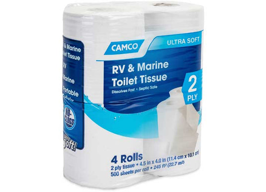 Camco RV Bathroom Toilet Tissue - 4 Rolls - 40274