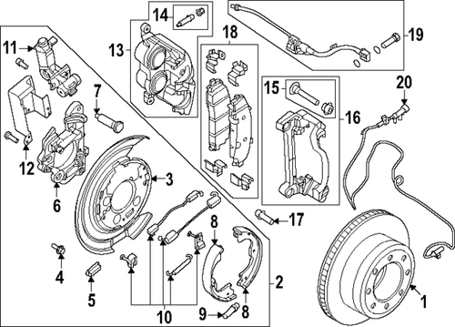 PC3Z2552E OEM Right Rear Caliper - Ford (PC3Z-2552-E)